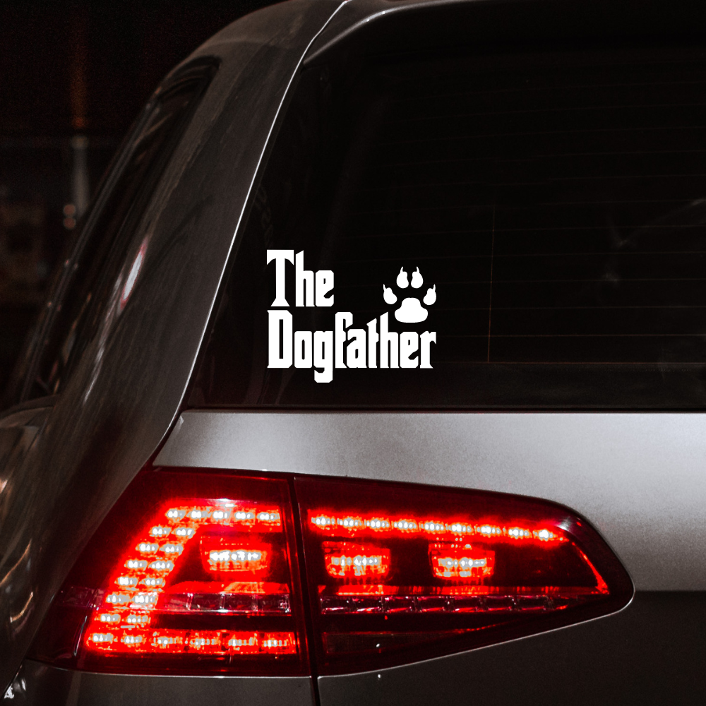 The dogfather car decal
