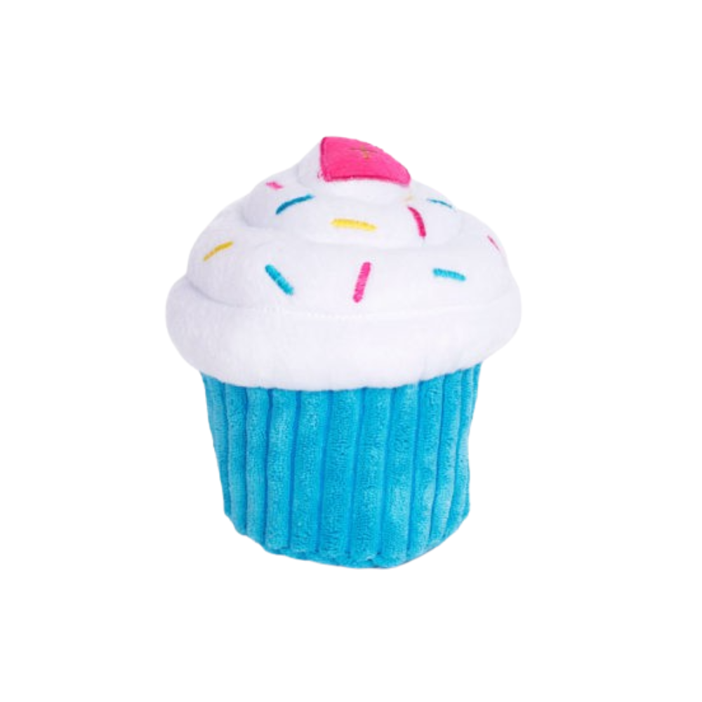 Zippy Paws cupcake dog toy - blue