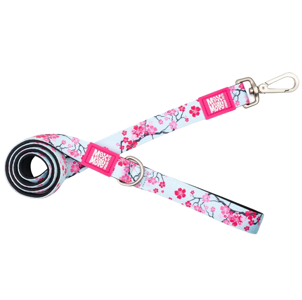 Max and Molly dog leash - Cherry bloom