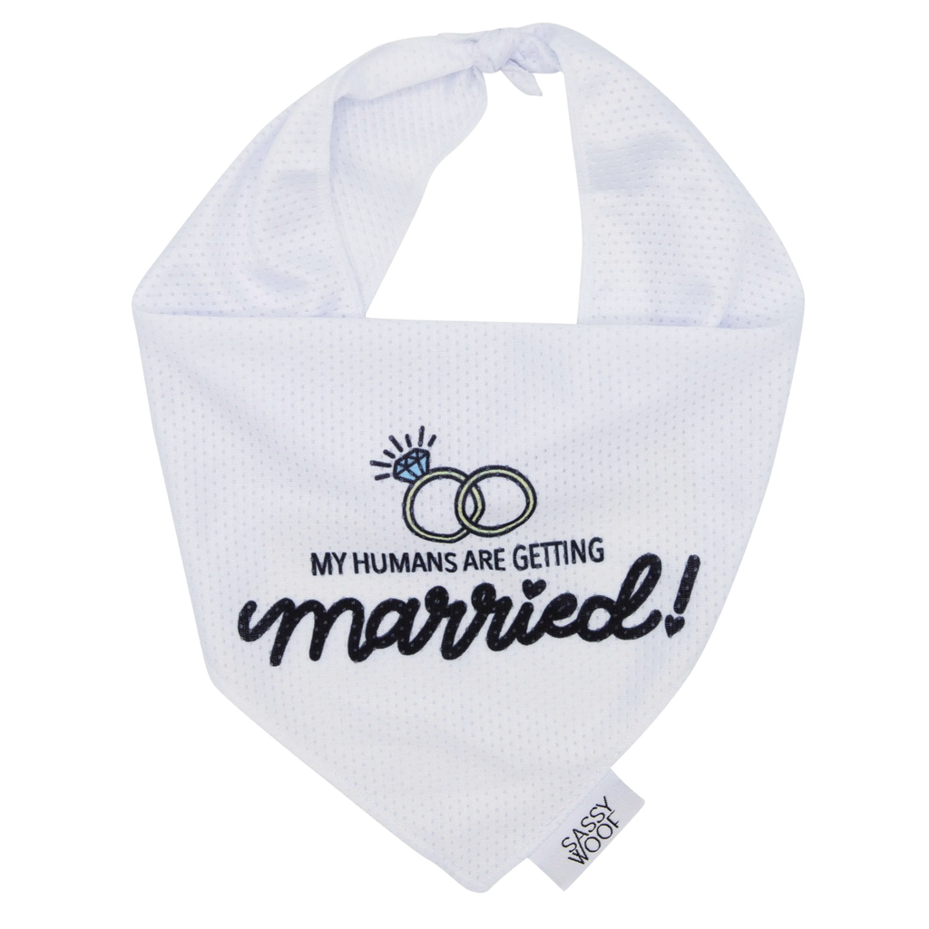 Sassy Woof bandana - My humans are getting married