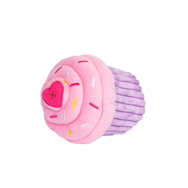 Zippy Paws cupcake dog toy - pink