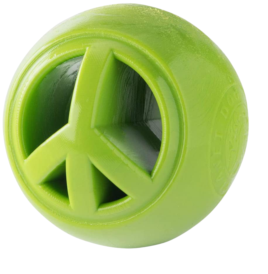 Planet Dog orbee-tuff nook dog ball - peace