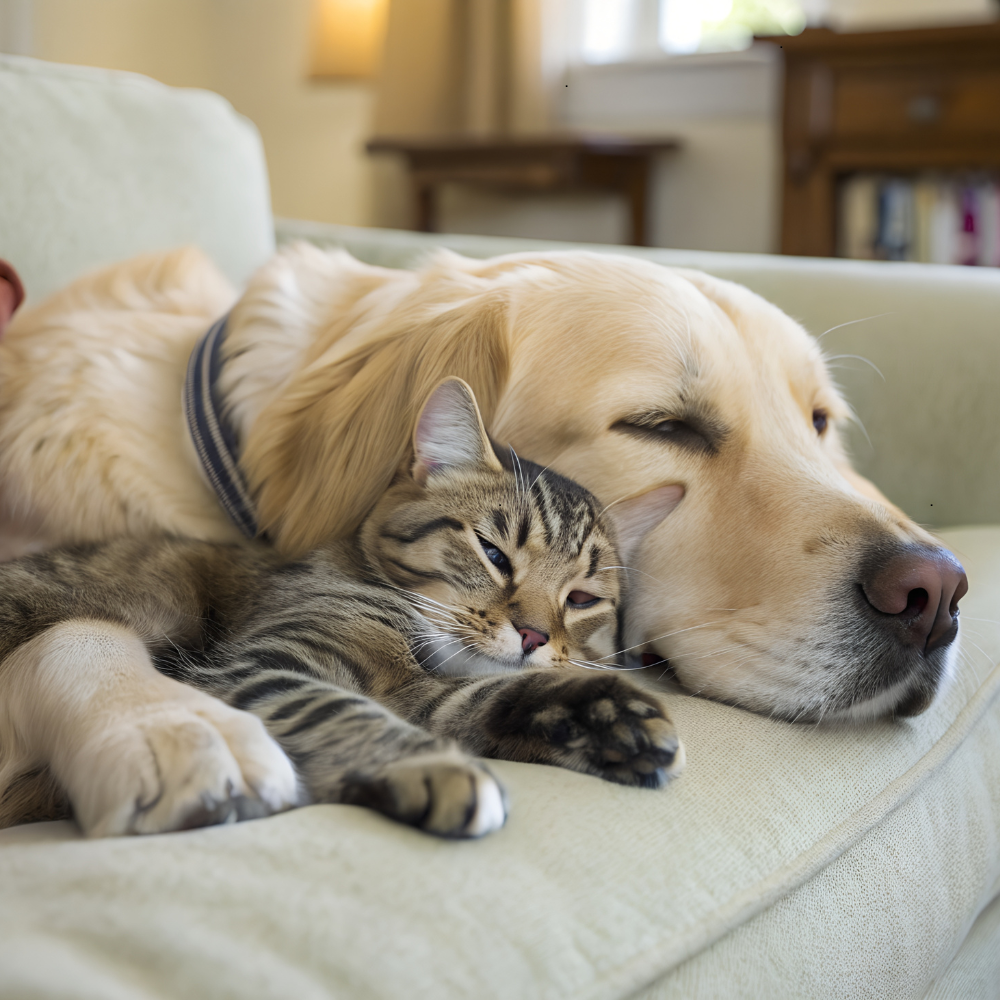 The chaos of dogs & cats in the same house