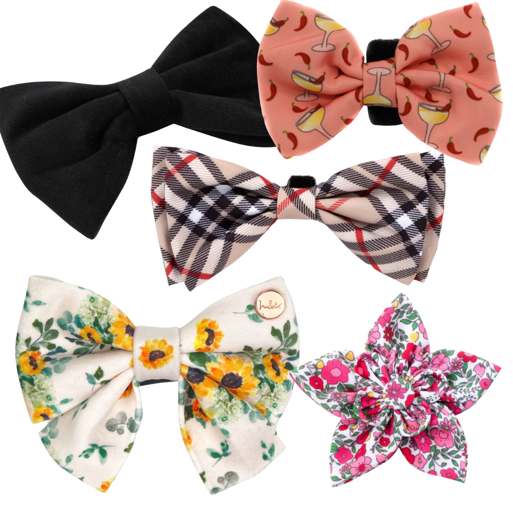 Dog bows & flowers