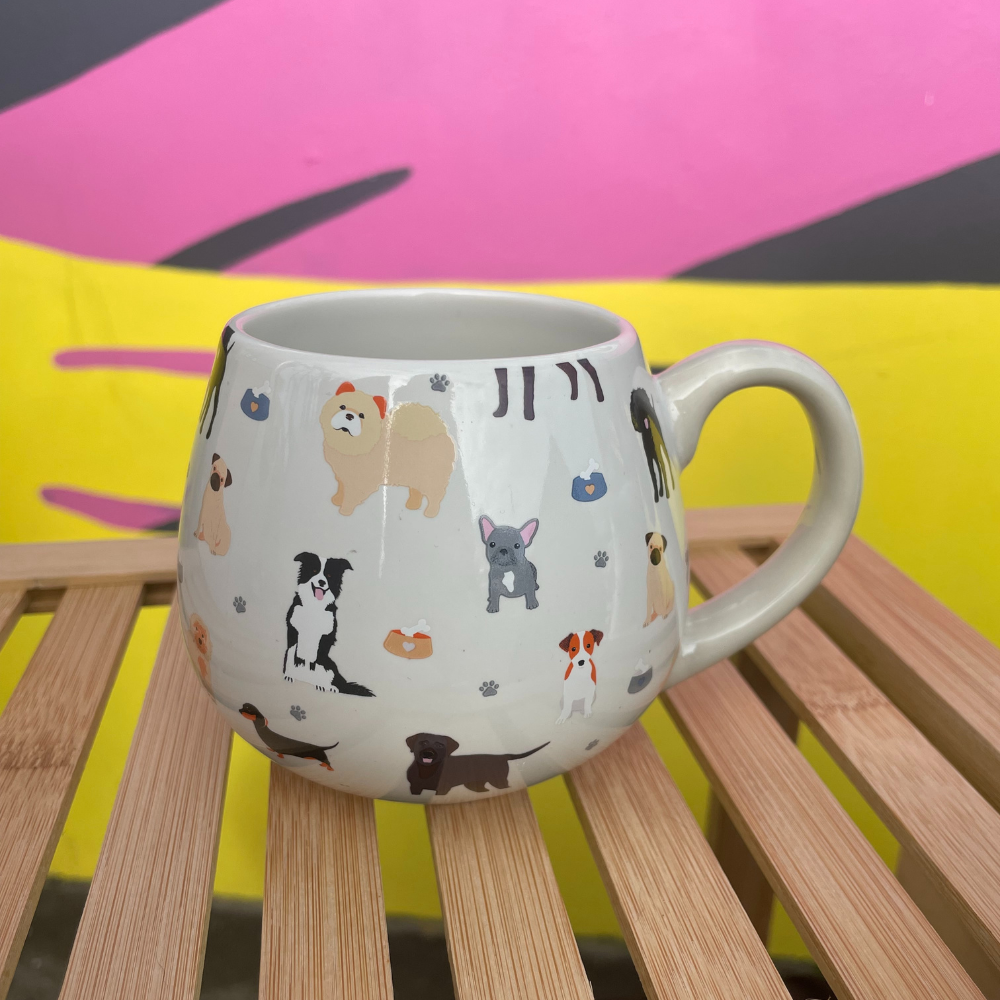 Wags & Whiskers dogs ceramic mug
