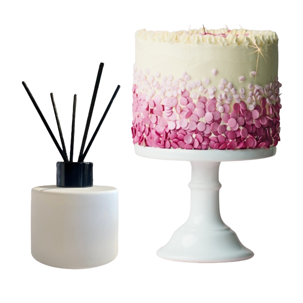 Birthday cake reed diffuser