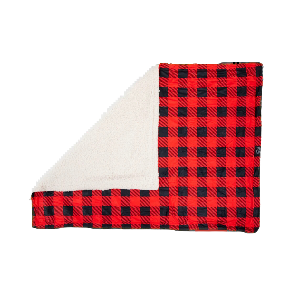 Big and Little Dogs plush pet blanket - Plaid to the bone