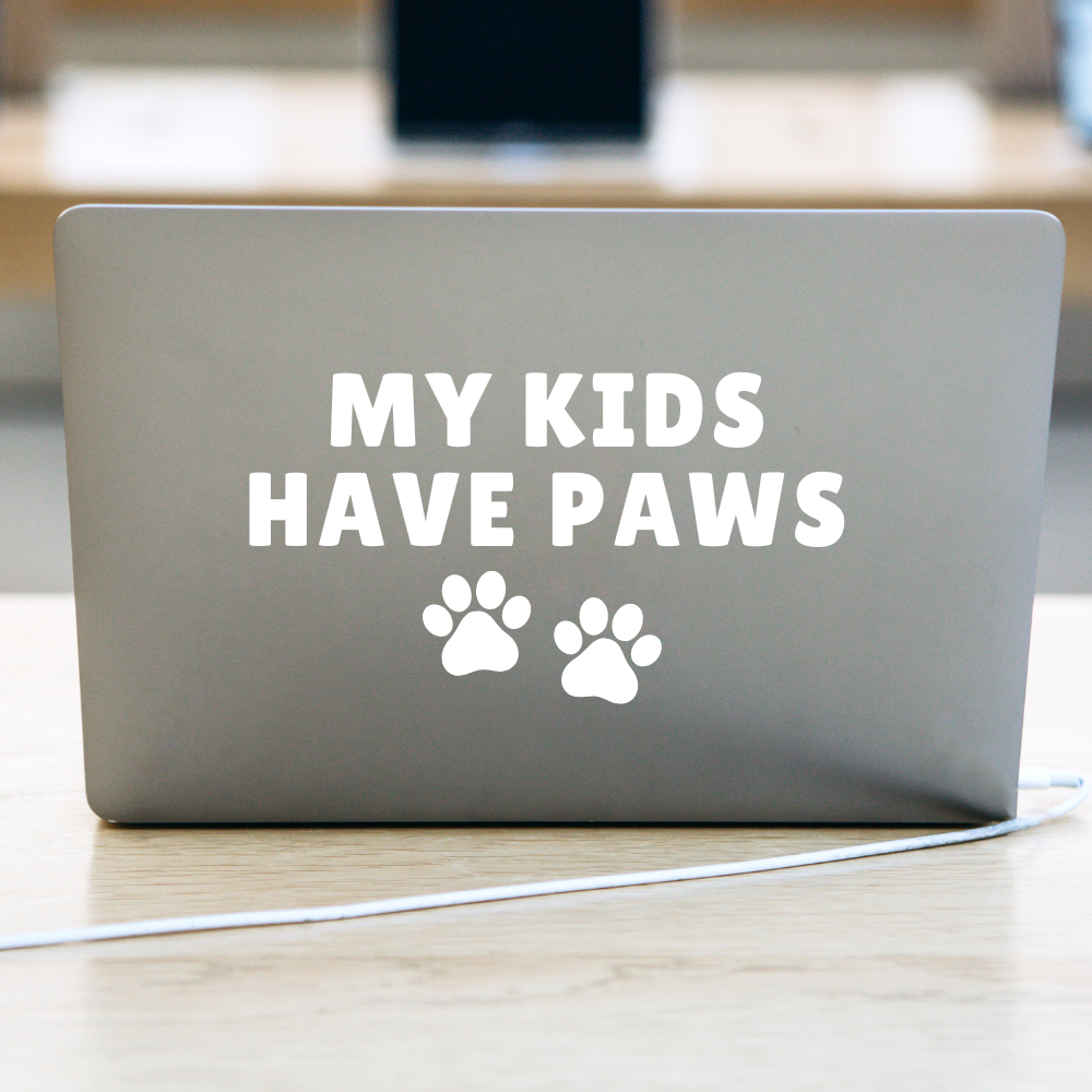 My kids have paws decal