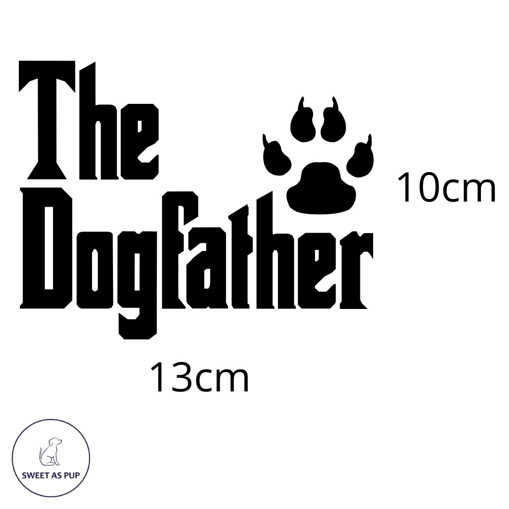 The dogfather decal - Size