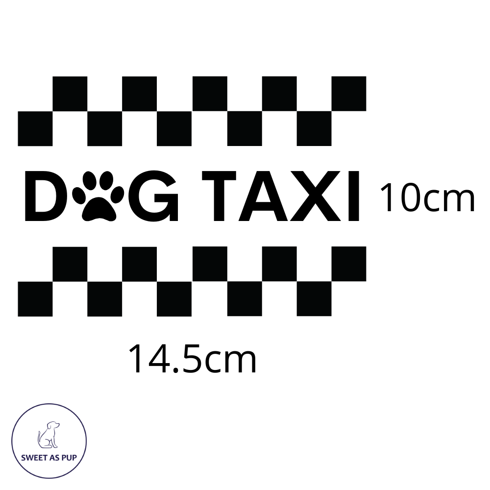 Dog taxi car decal