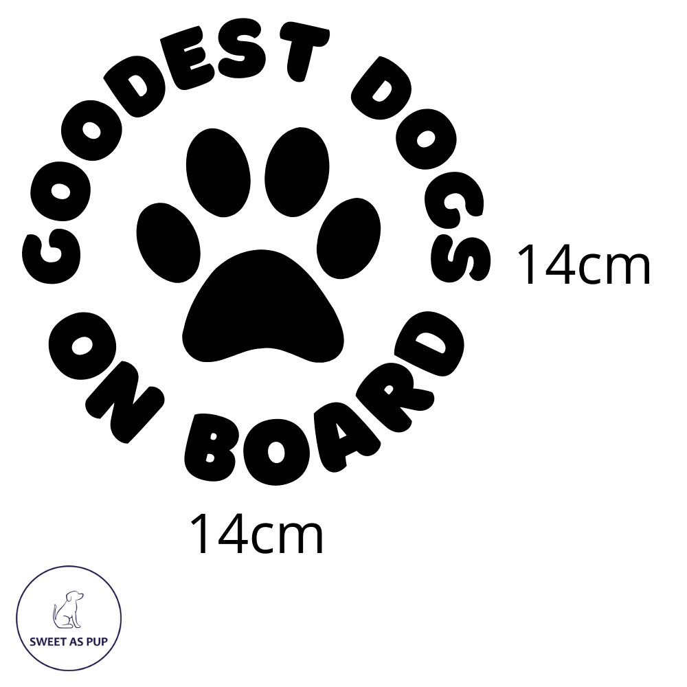 Goodest dogs on board car decal