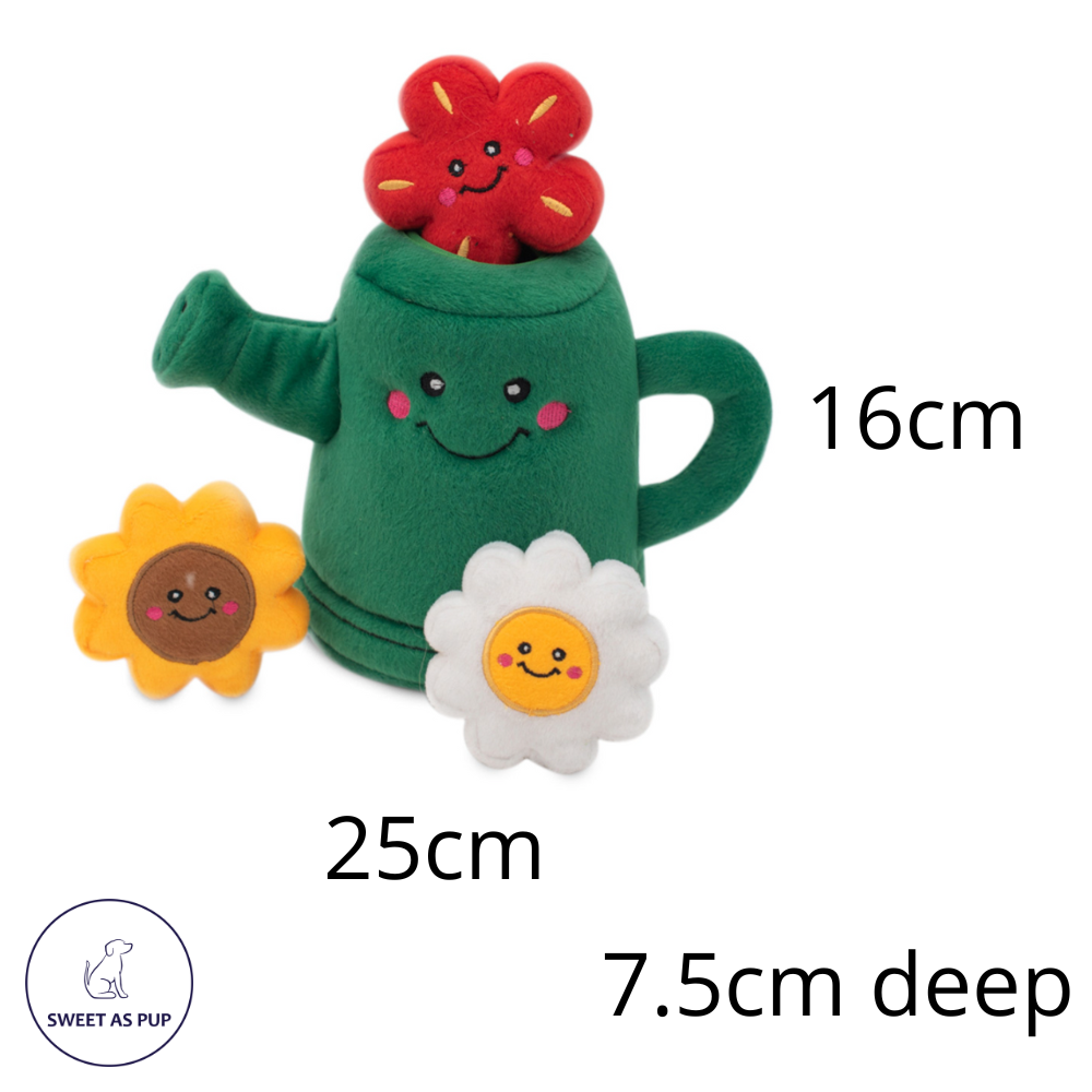 Zippy Paws Burrow Interactive Dog Toy - Watering Can and 3 Flowers