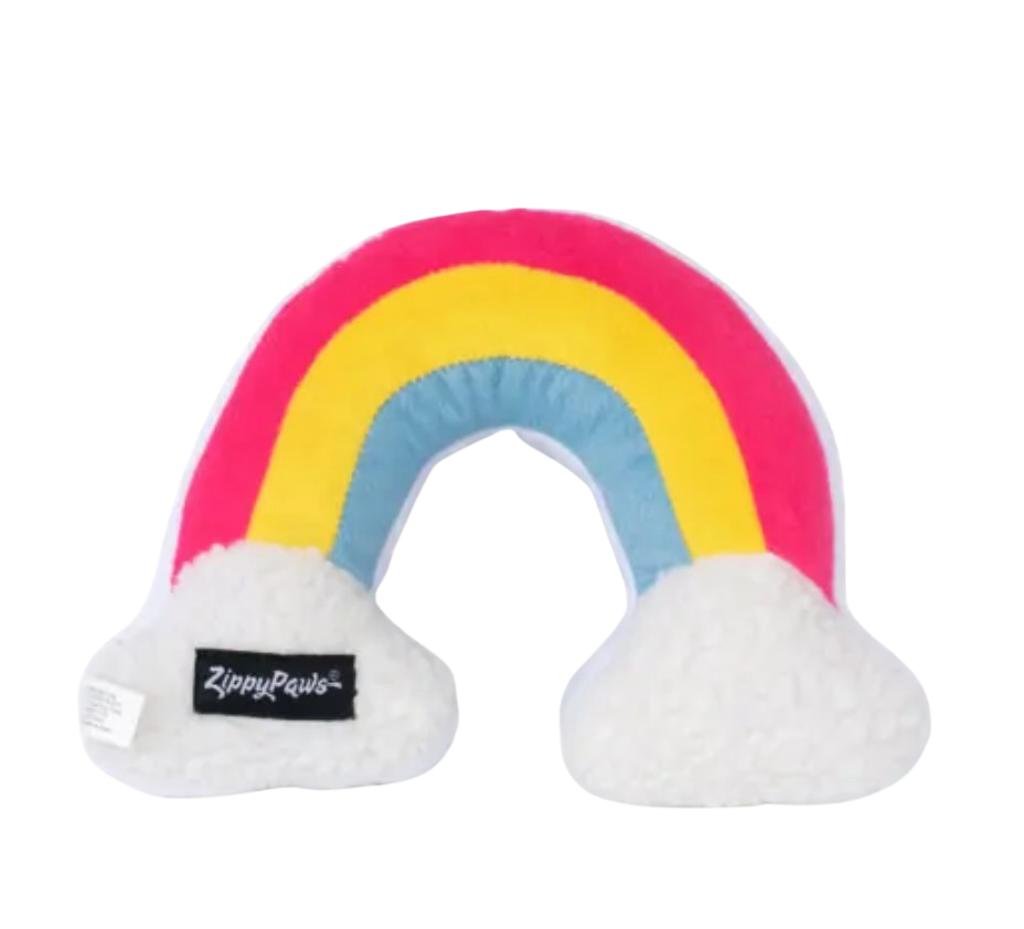 Zippy Paws squeakie pattiez rainbow dog toy