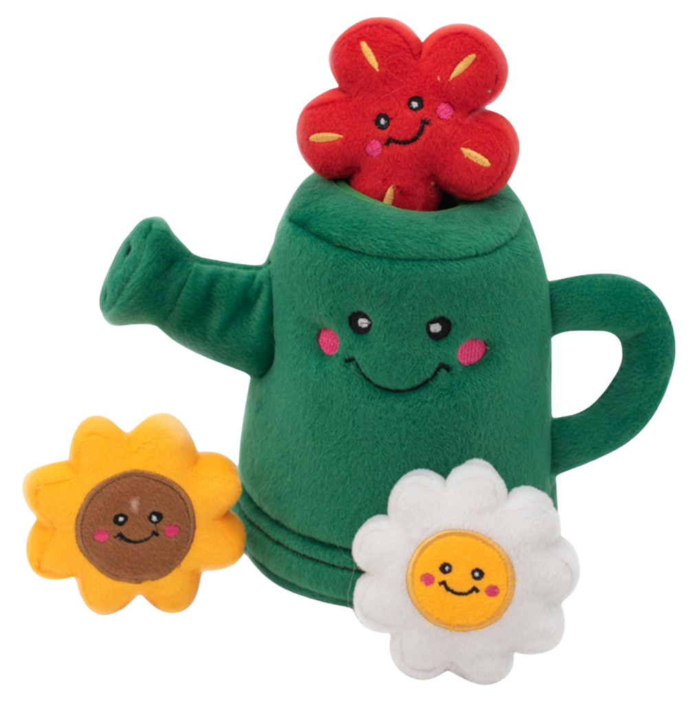 Zippy Paws Burrow Interactive Dog Toy - Watering Can and 3 Flowers