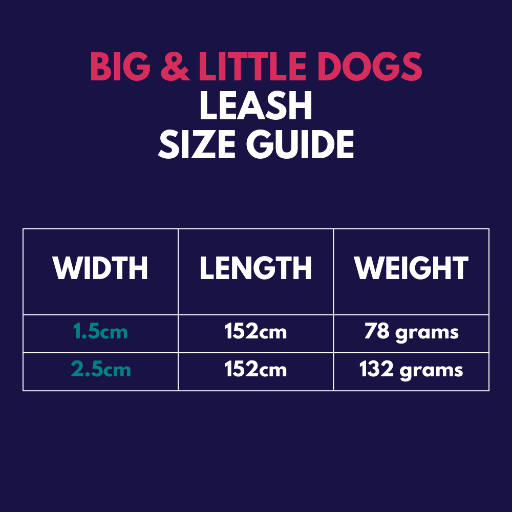 Big and Little Dogs leash - Size guide