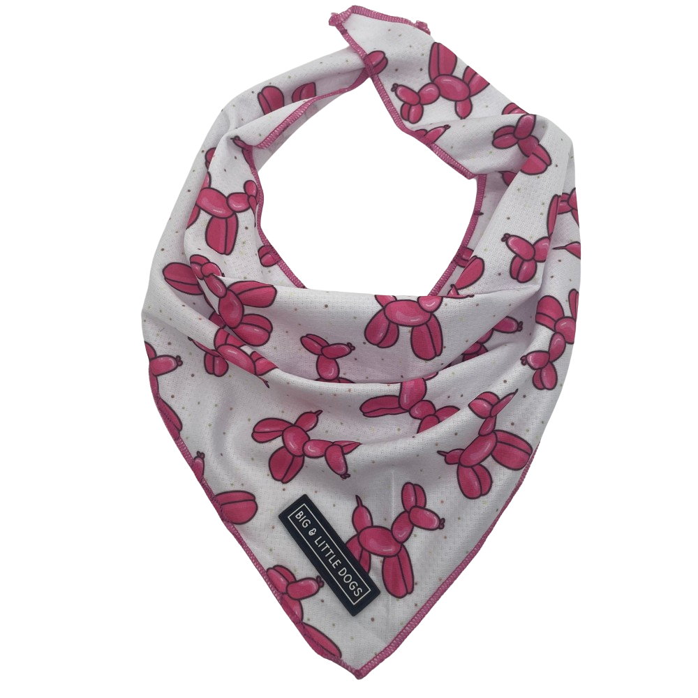 Big and Little Dogs bandana - Pink balloon dogs