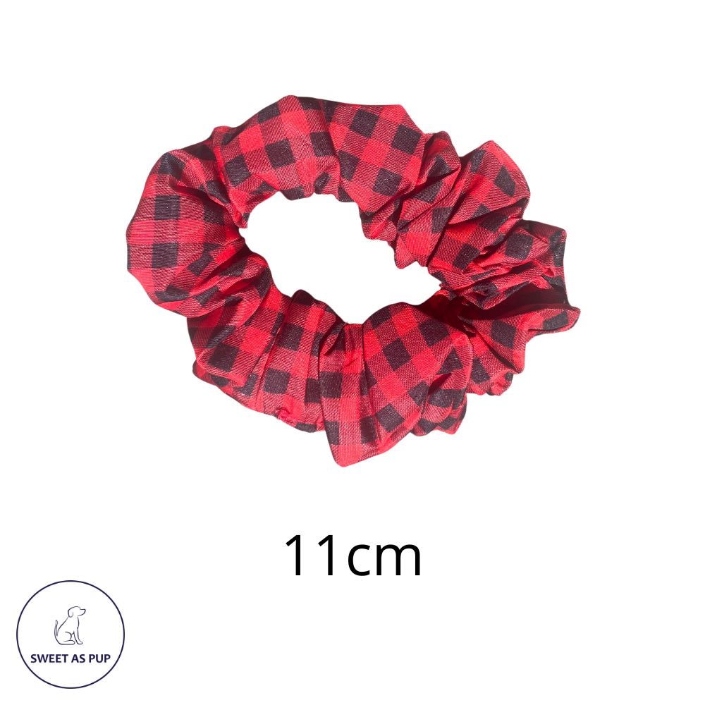 Big and Little Dogs hair scrunchie - Plaid to the bone