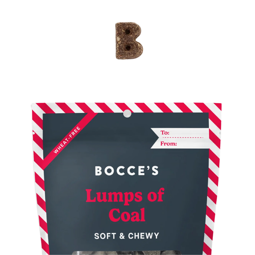 Bocce's Bakery lumps of coal Christmas dog treats