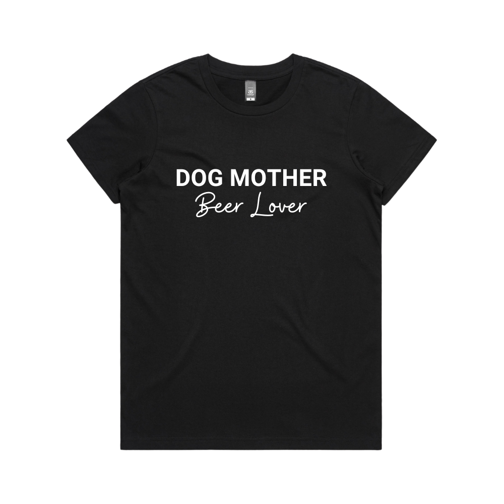 Dog mother, beer lover women's t-shirt