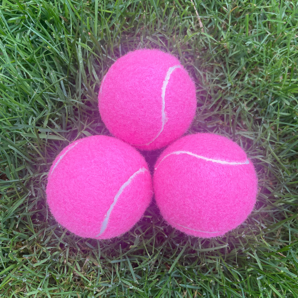 Dog tennis balls - pink