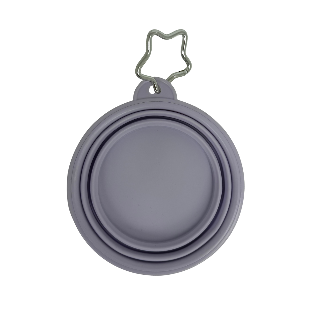 Purple dog travel bowl