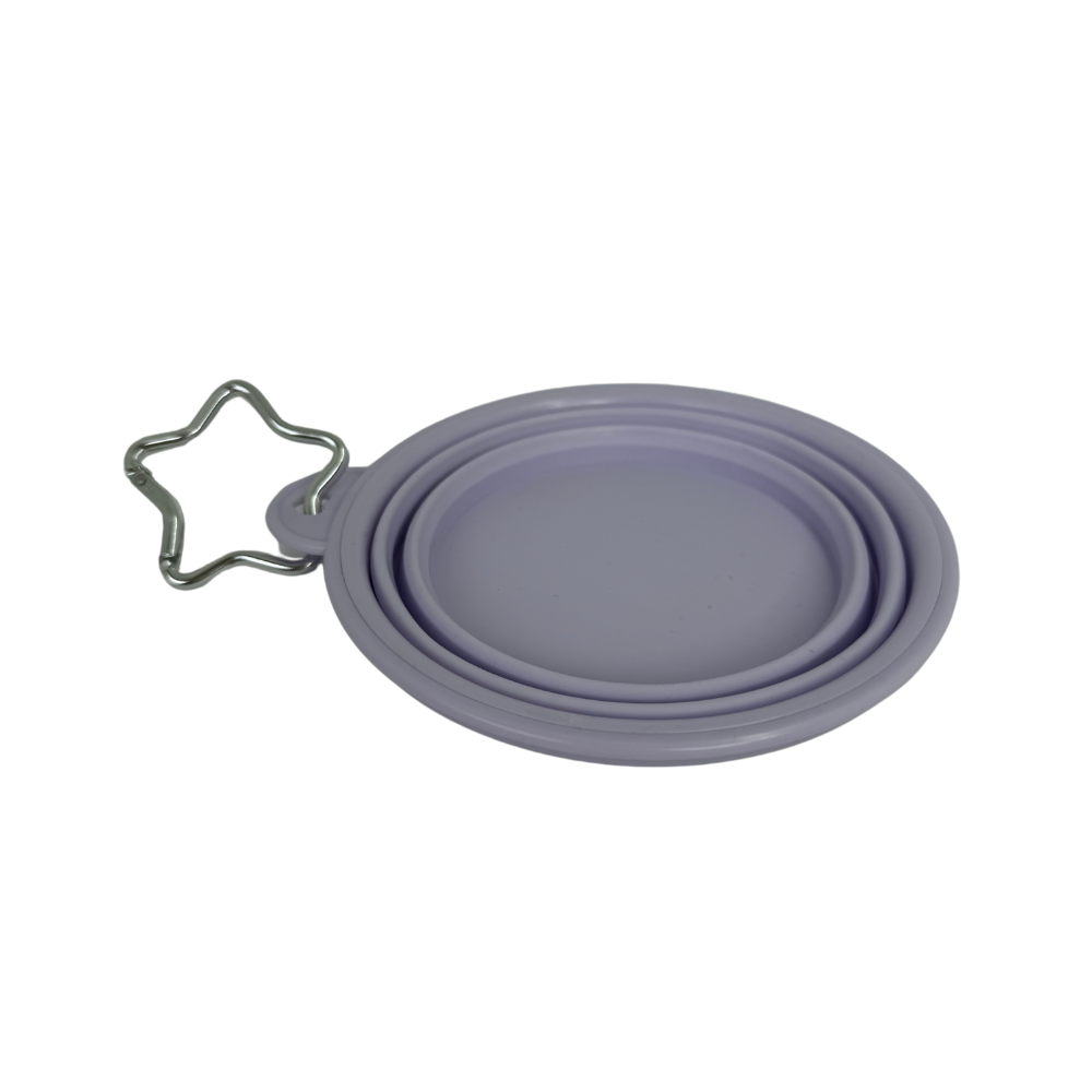 Purple dog travel bowl
