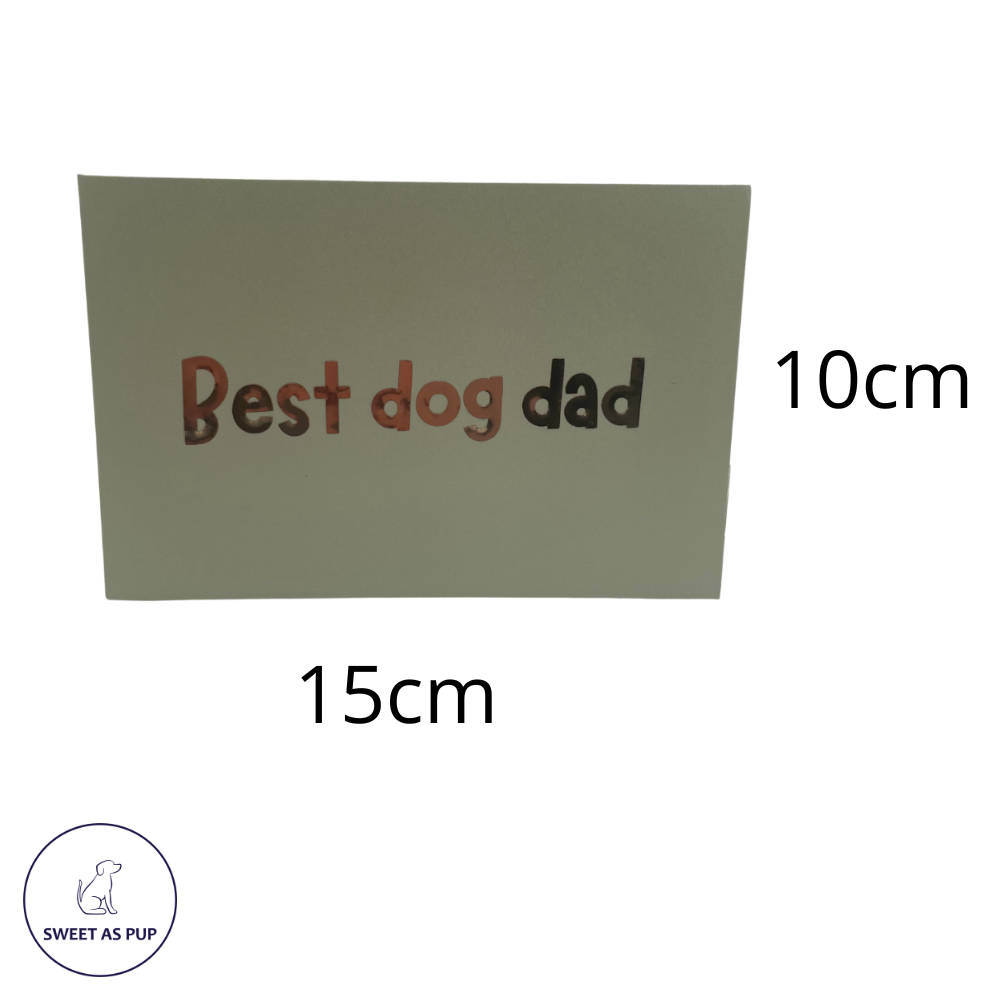 Greeting card - Best dog dad - size