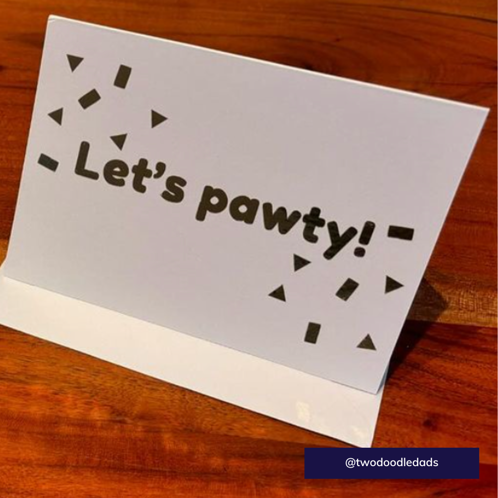 Let's pawty greeting card