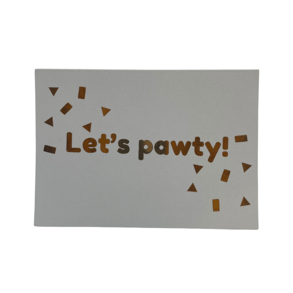 Let's pawty greeting card