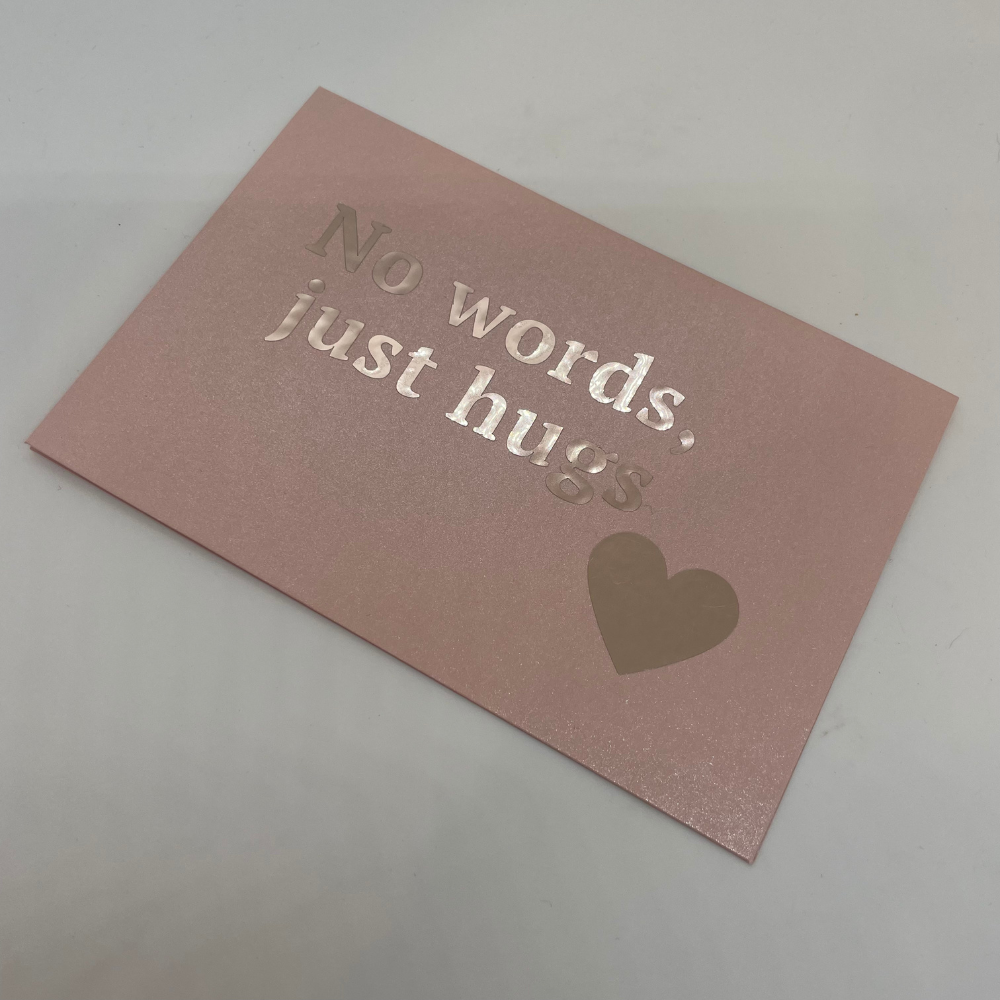 Greeting card - No words, just hugs