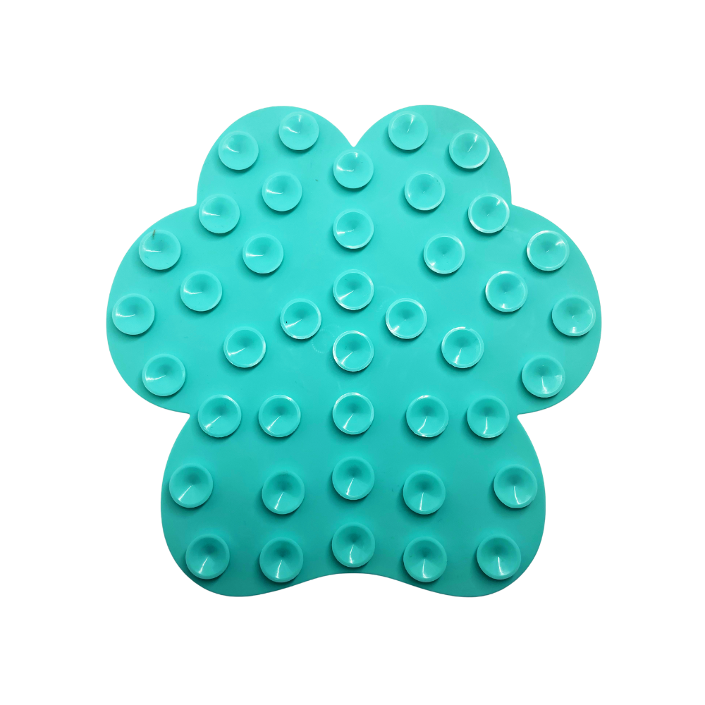 Paw dog lick pad with suction cups