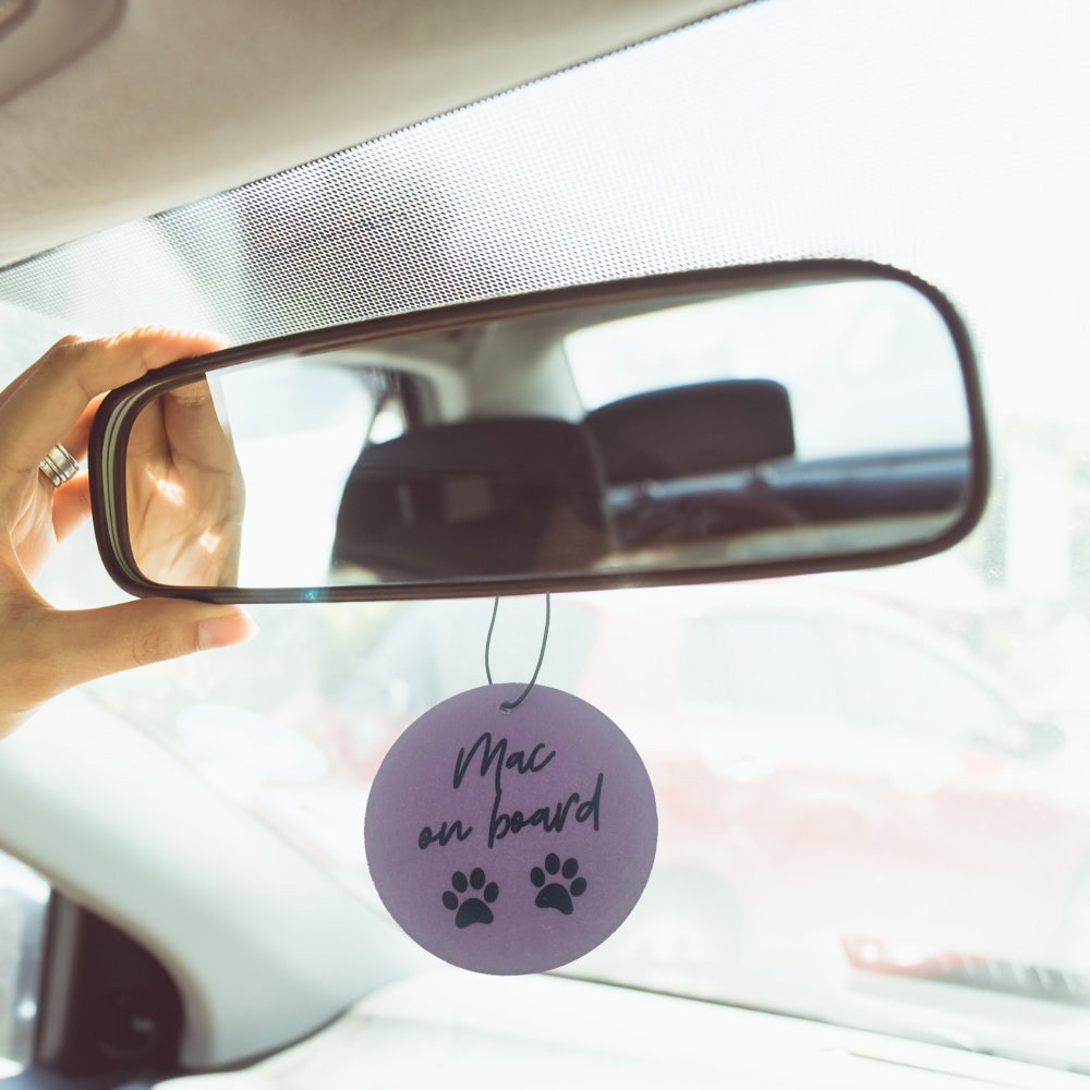 Personalised car air freshener | Dog on board