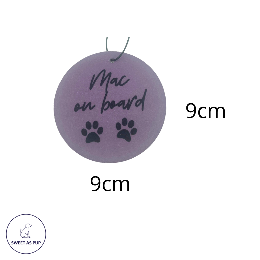 Personalised car air freshener | Dog on board