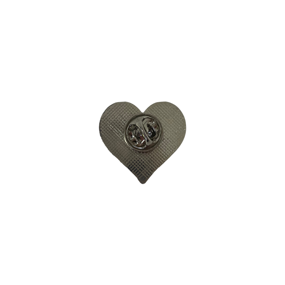 Rainbow heart enamel pin