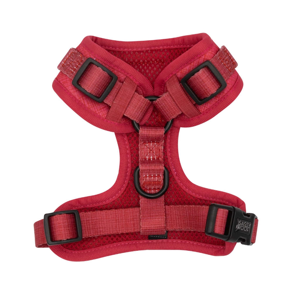 Sassy Woof adjustable dog harness | Merlot