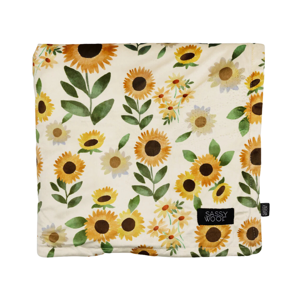 Sassy Woof dog blanket - Sunflower dreams