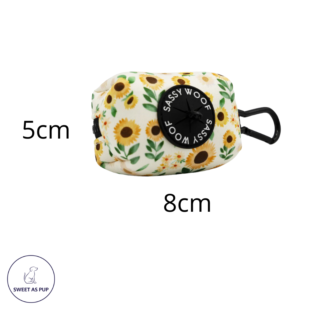 Sassy Woof dog waste bag holder - Sunflower dreams - Size