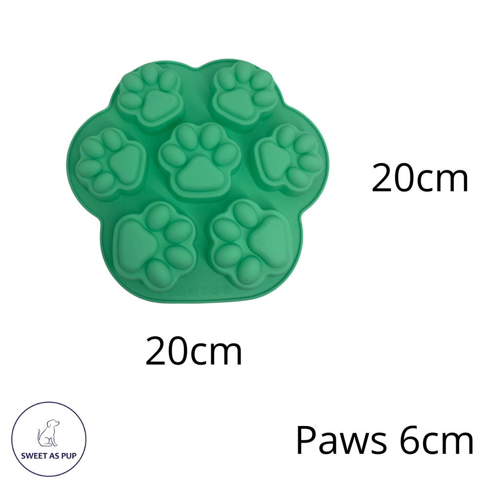 Silicone paw treat mold