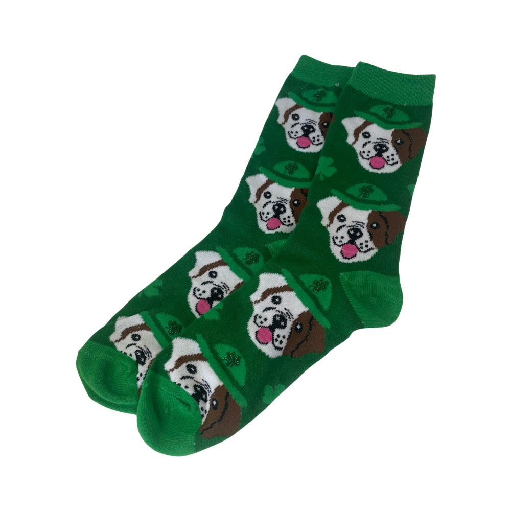 St Patrick's dog socks