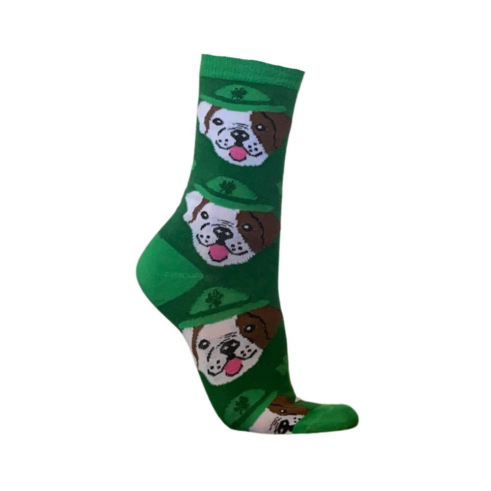 St Patrick's dog socks