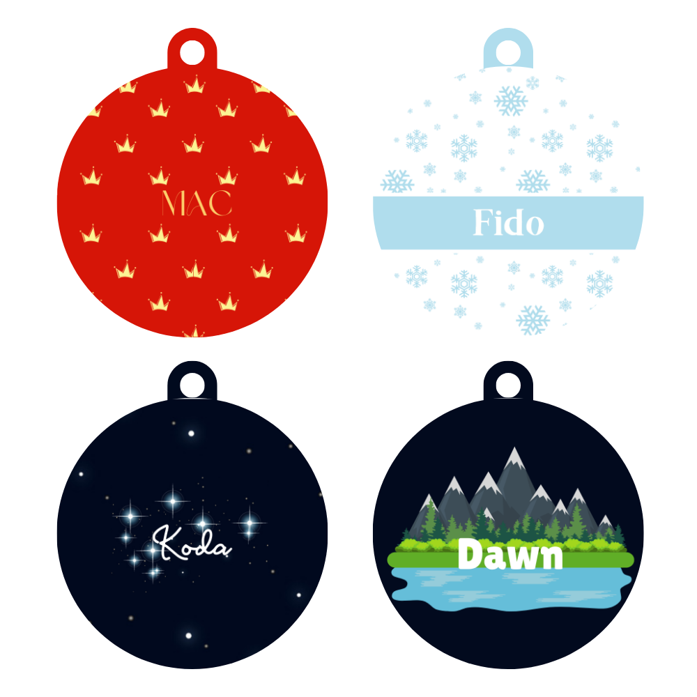 Winter dog ID tags