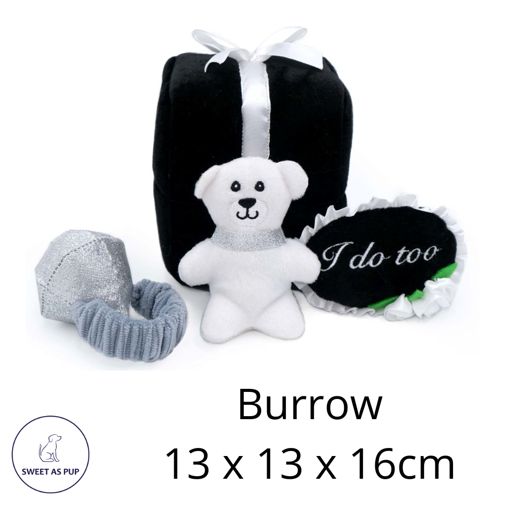 Zippy Paws Zippy Burrow wedding ring box dog toy