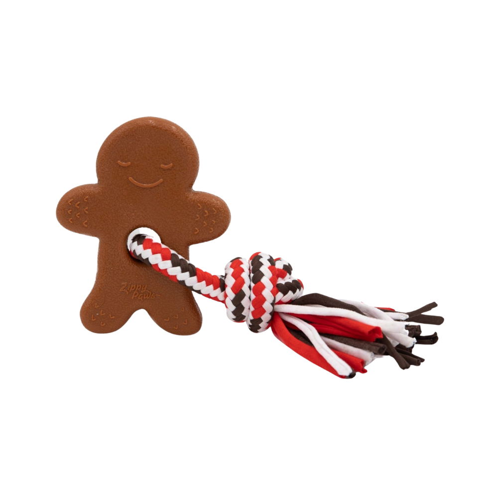 Zippy Paws ZippyTuff Teetherz Gingerbread Man dog toy