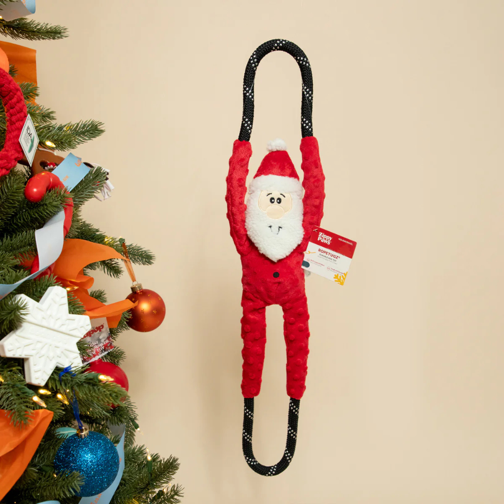 ZippyPaws Holiday Ropetugz Santa Dog Toy