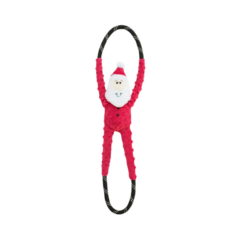 ZippyPaws Holiday Ropetugz Santa Dog Toy