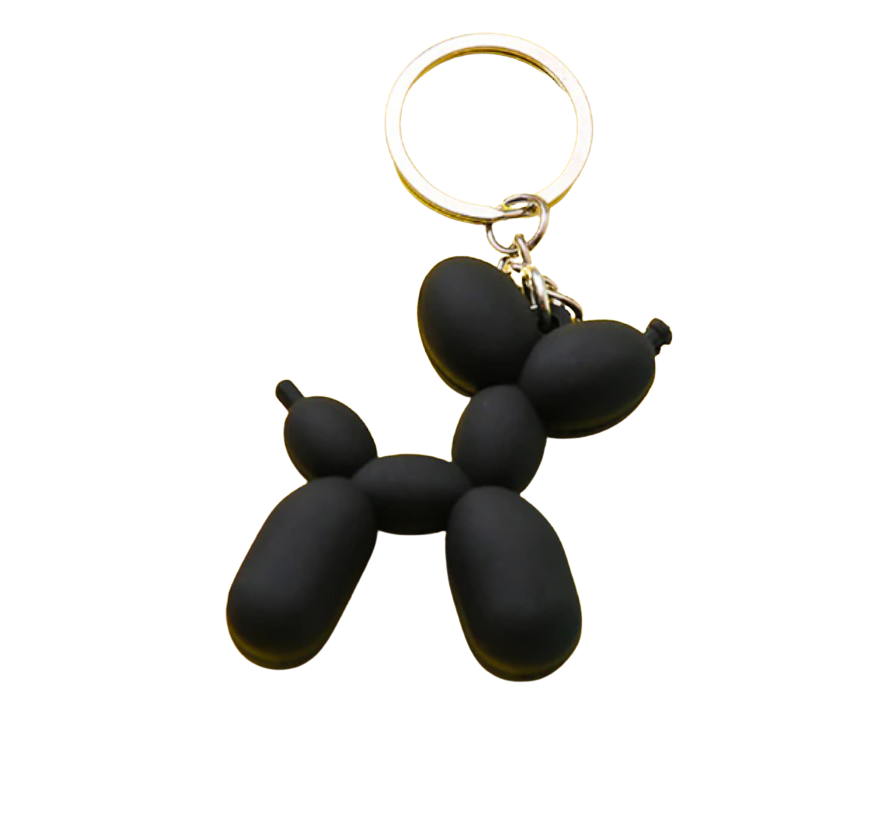 Balloon dog key ring - black