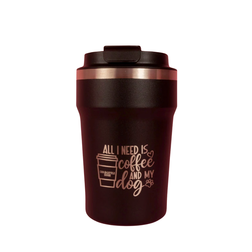Big and Little Dogs on the go coffee cup - black