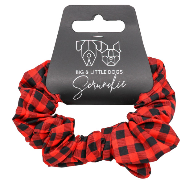 Big and Little Dogs hair scrunchie - plaid to the bone