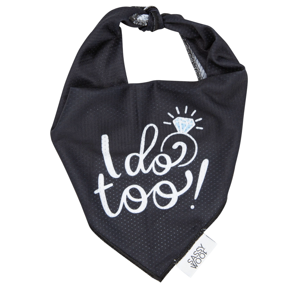 Sassy Woof dog wedding bandana - I do too