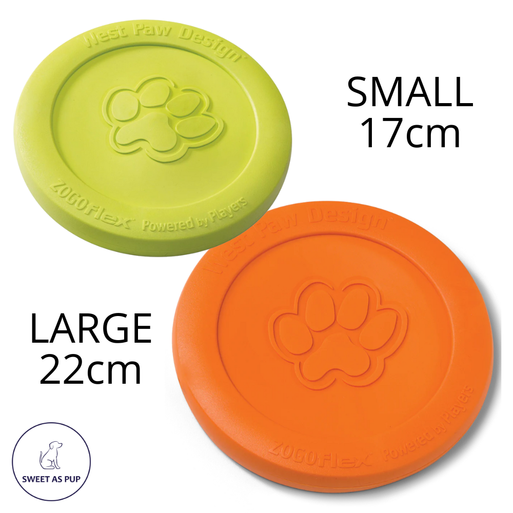 West Paw Zogoflex zisc dog frisbee - size